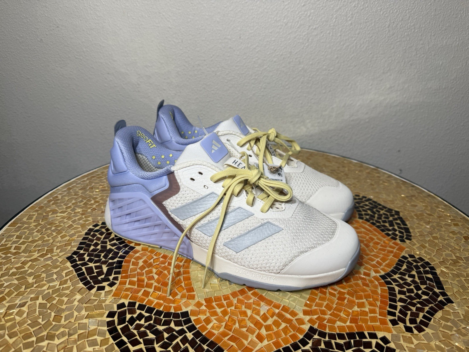 adidas Dropset 3 Trainer Chalk White Silver Violet Cross Training JI3903 Sz 11