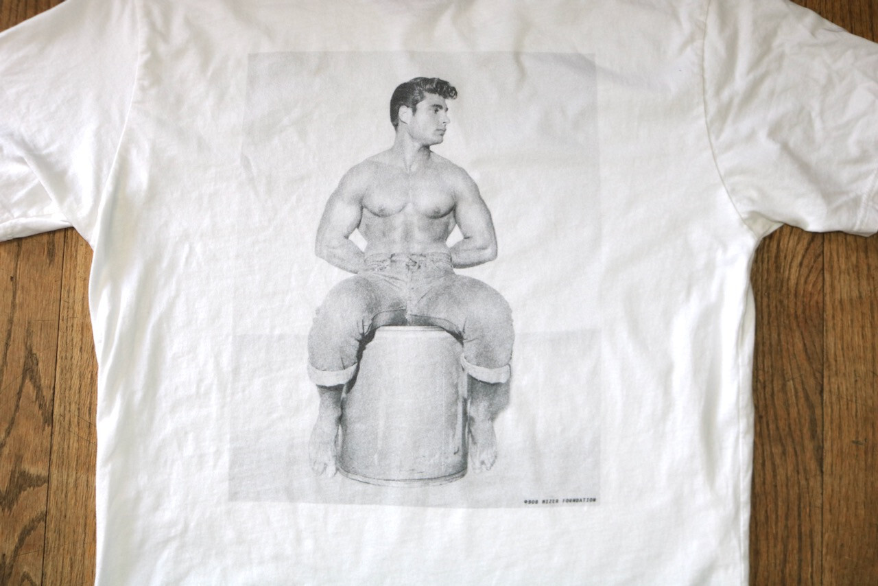 BOB MIZER FOUNDATION Beverly Hills Cowboy Bike Shop Trade beefcake t-shirt XL