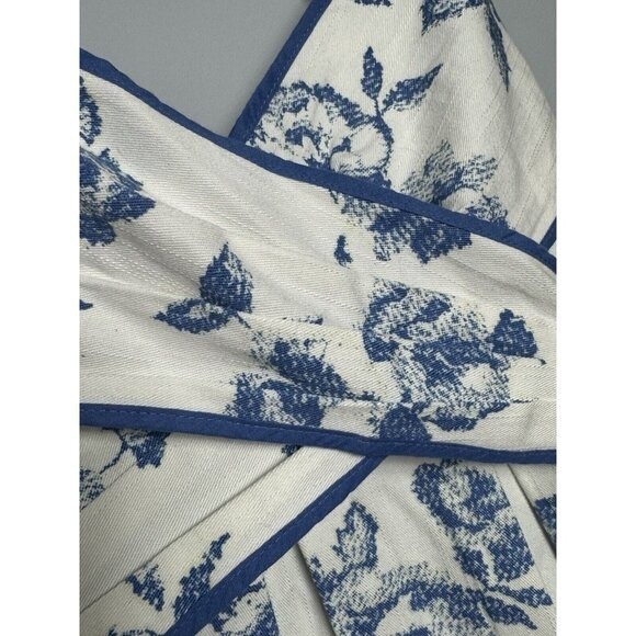Jessica Simpson‎ Retro Blue White Floral Tie Back Dress Size 4
