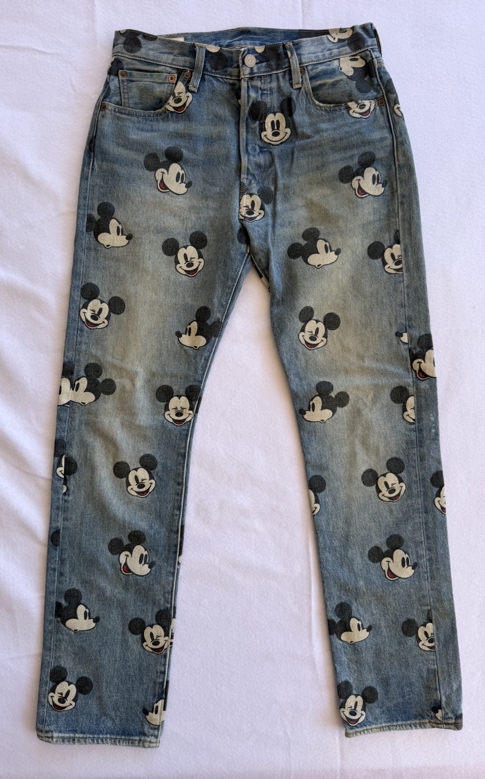 Levi’s X Disney Mickey Mouse 501 Original Fit Men’s Jeans Size 30X32 Stains*