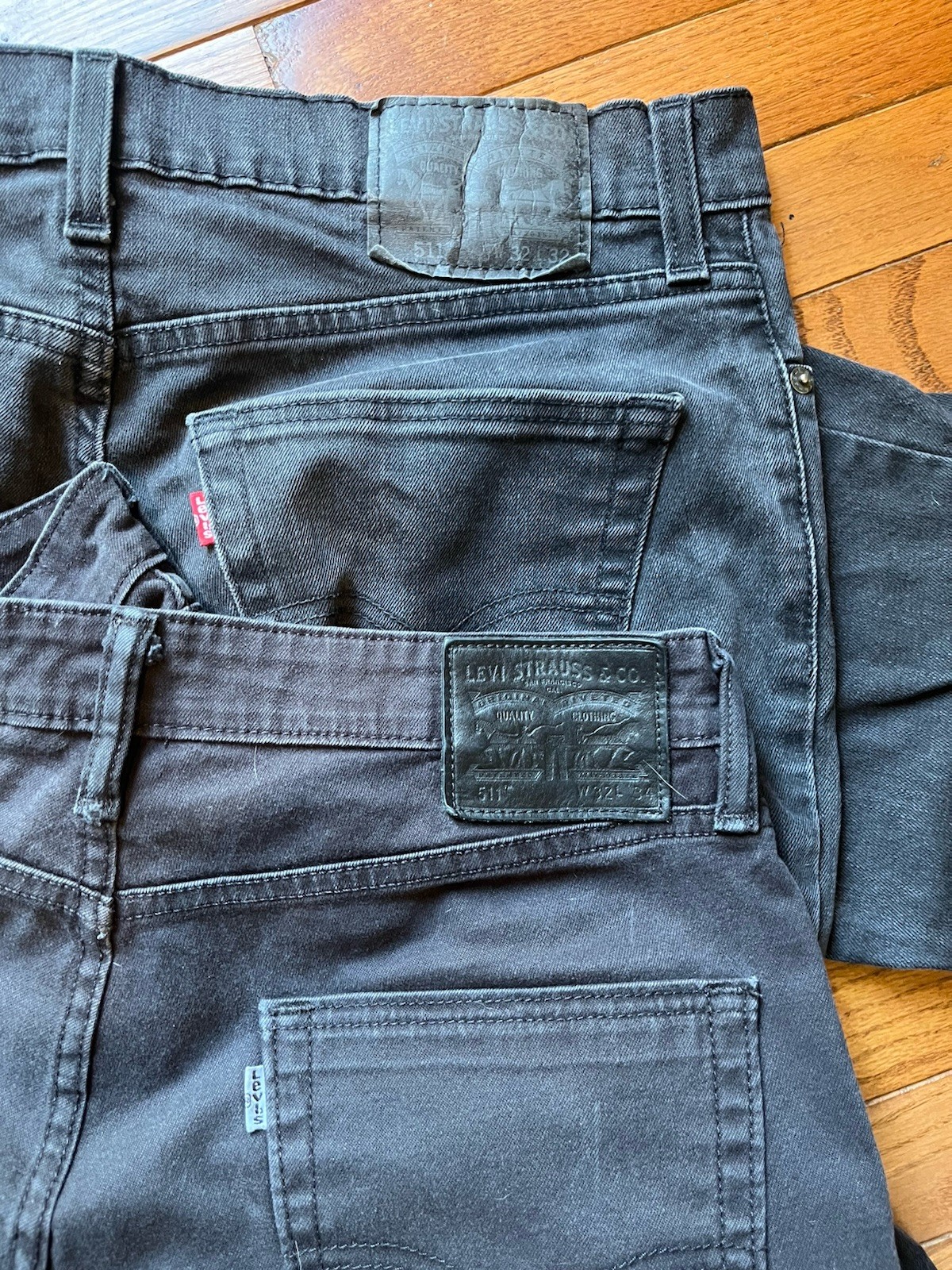 Men’s Levi’s 511 Black Slim Jeans Lot Commuter Sz 32