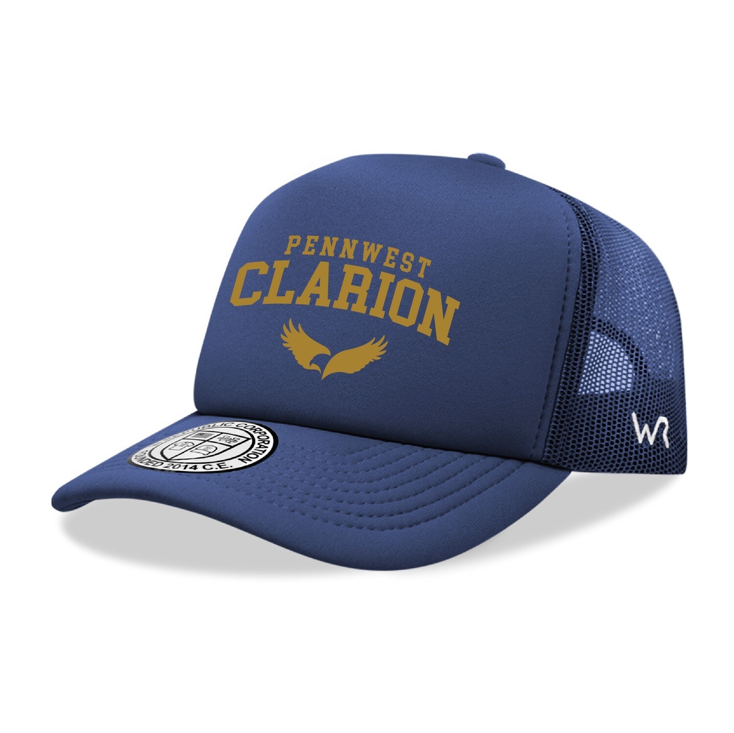 PennWest University Golden Eagles PU Trucker Mesh Snapback Seal Hat