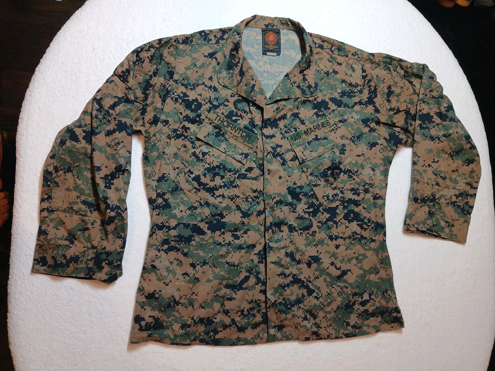 Marine Corps MCCUU Woodland Marpat Jacket Combat Frog Top USMC Military Size LR
