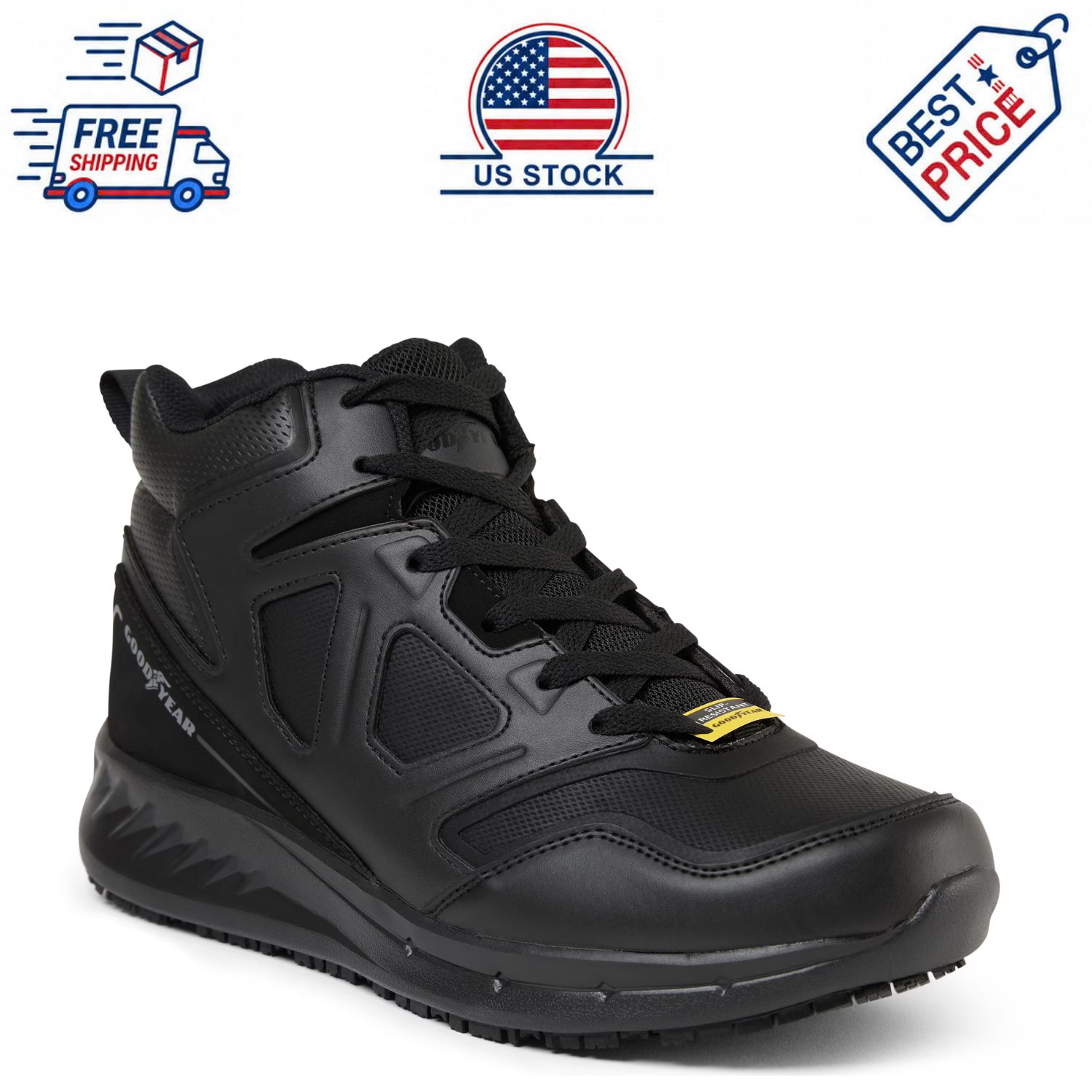Goodyear Men’s Piston Slip Resistant Work Shoes Lightweight Comfort Sneaker