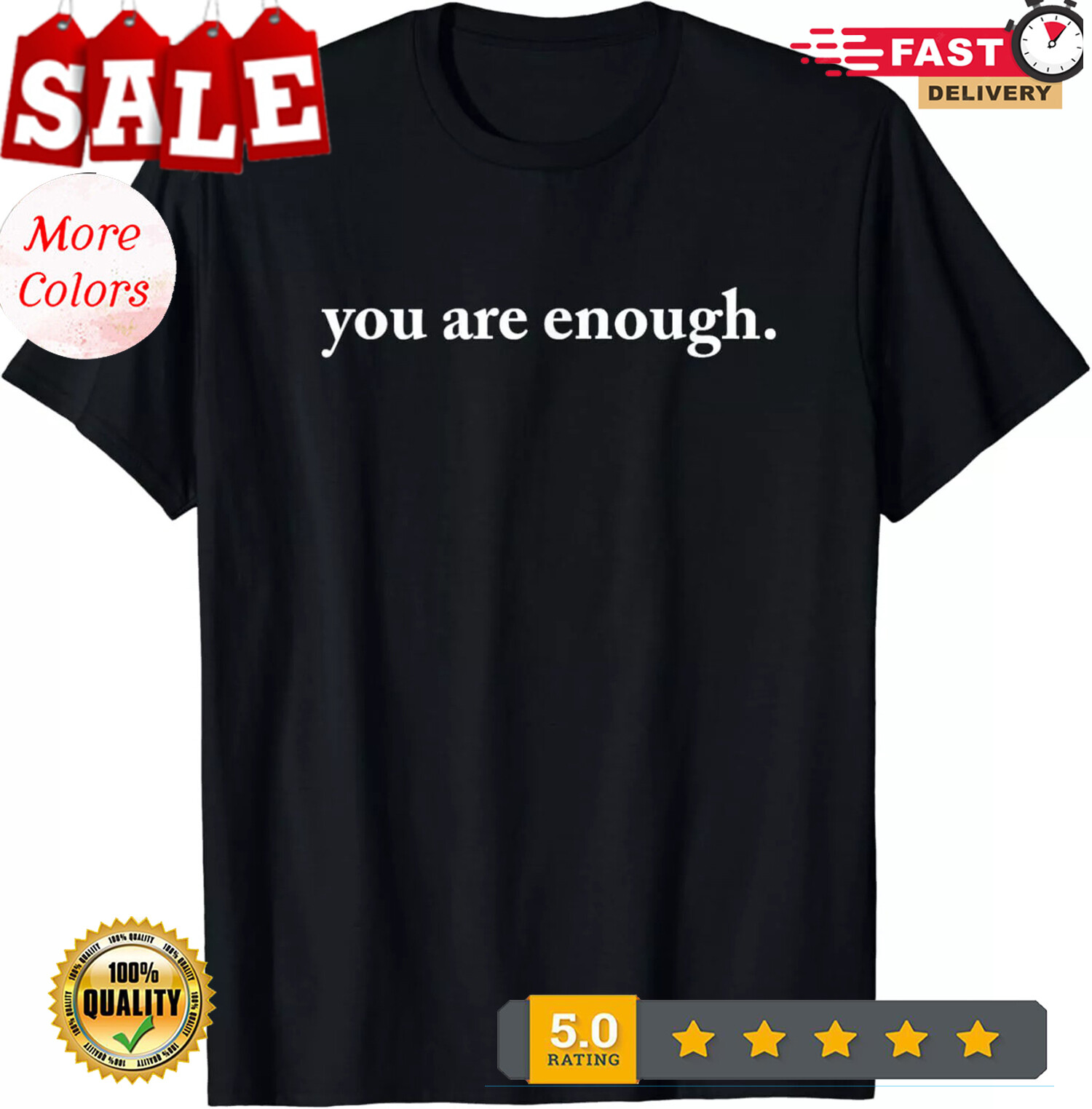 2025/NEW! You Are Enough Trendy and Motivational Positive Gift T-Shirt – MADE IN