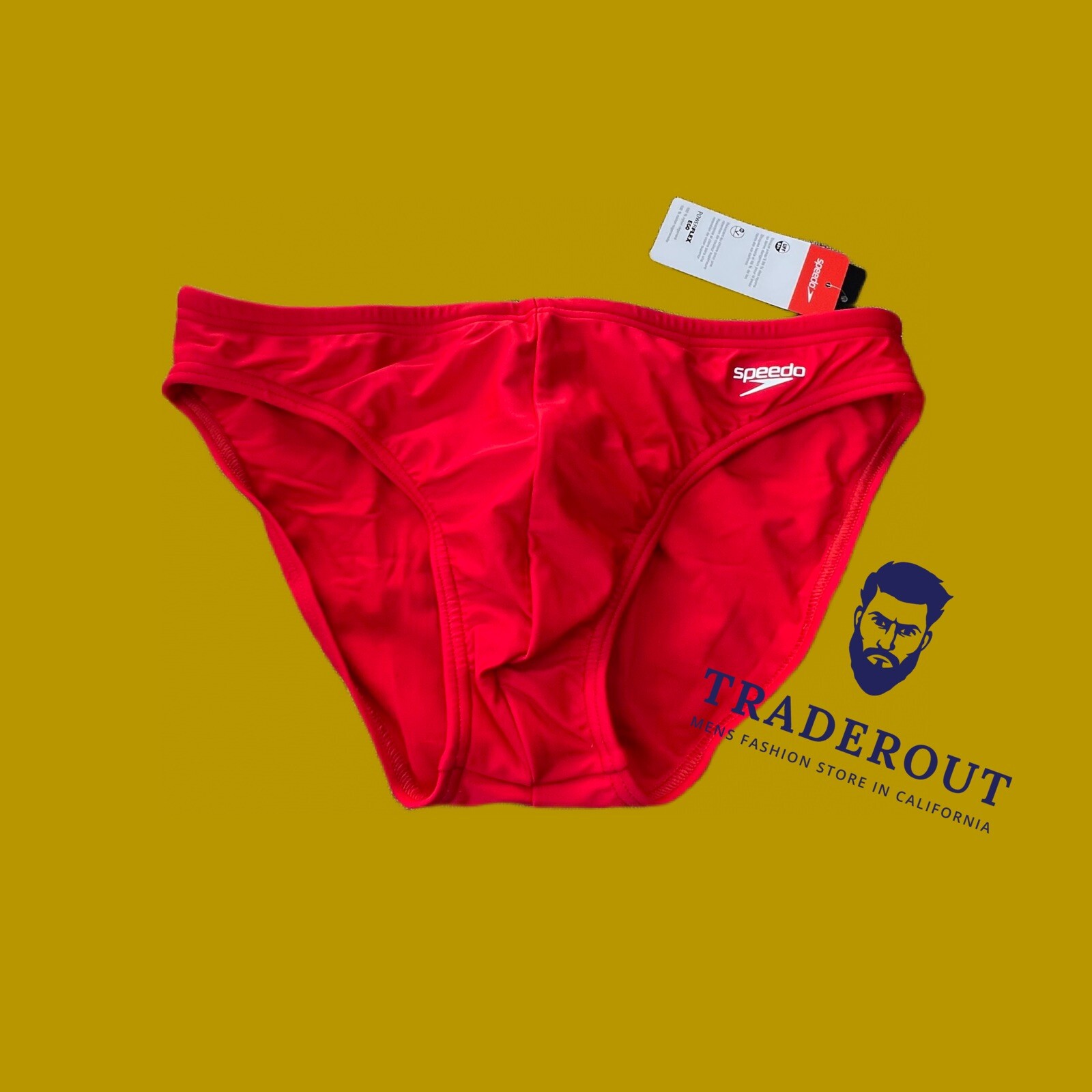 Speedo Men Red solar swim brief bikini Swimwear size 30 32 34 36 38