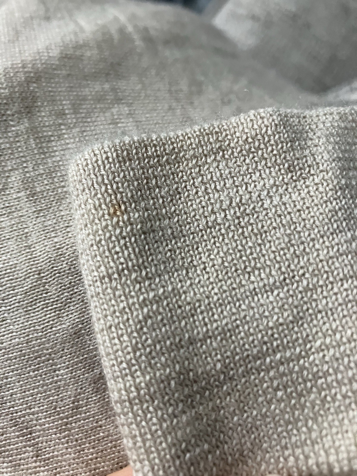 All Saints 100% Merino Wool Jumper Womens Size Small Beige Thin Knit Open Elbow