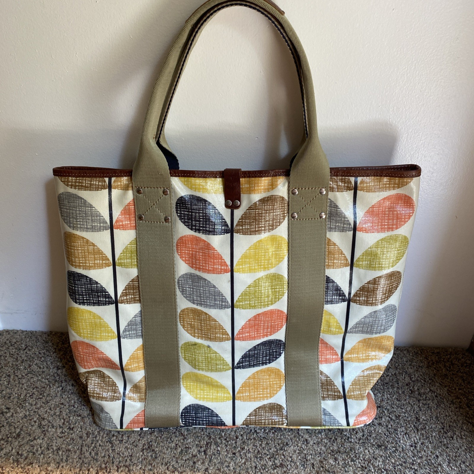 Orla Kiely Stems Coated Cotton XL Tote