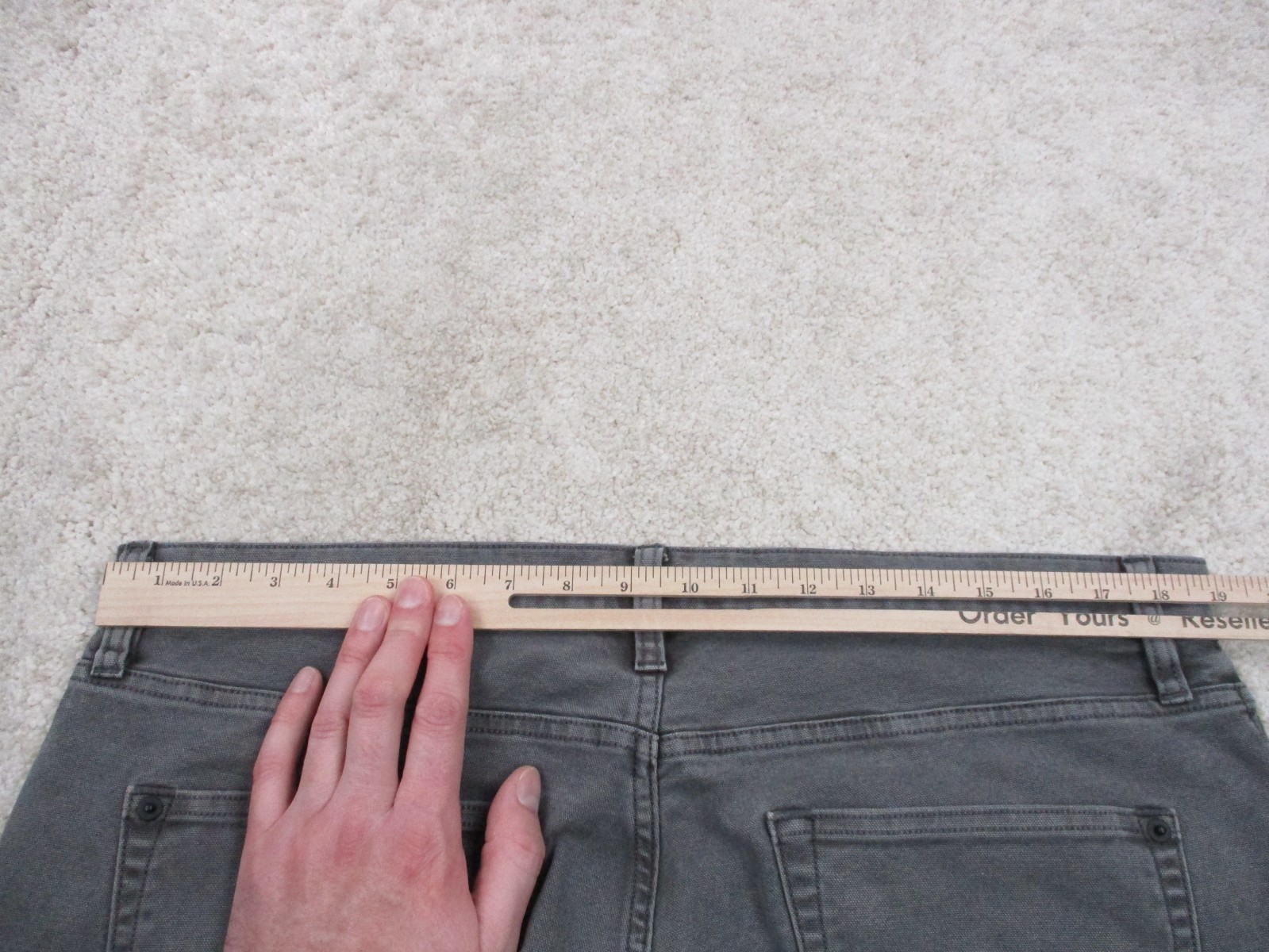 Proof Rover Slim Pants Mens 38 Gray Canvas Stretch Chino Casual Huckberry 38×34