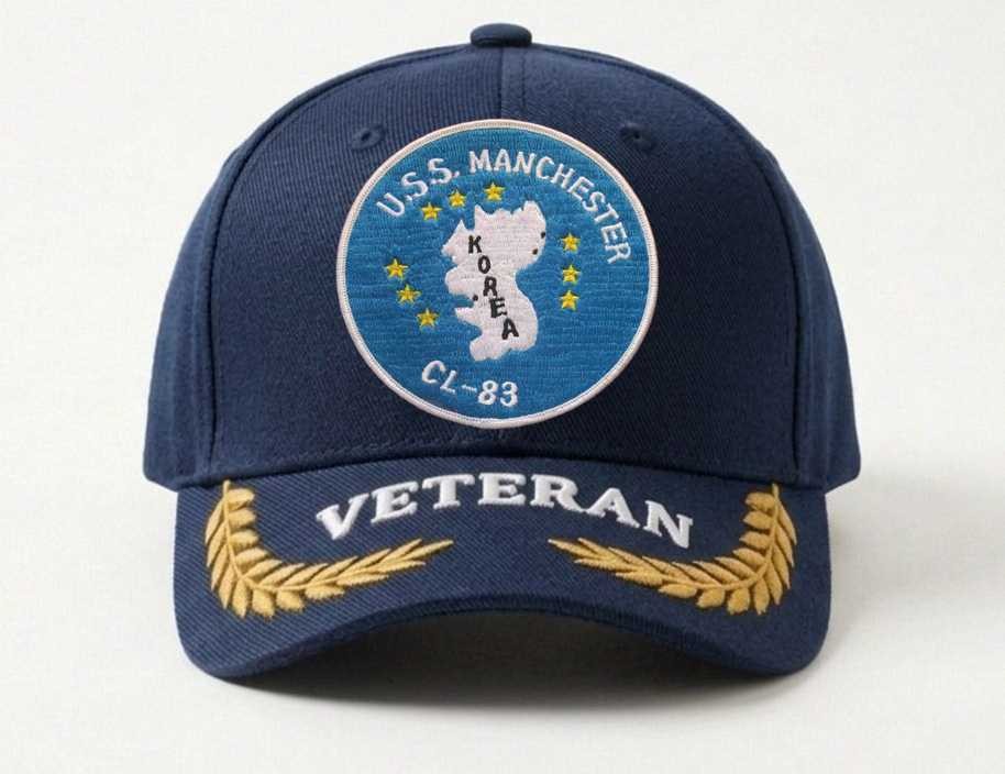 Customized Name Embroidered Hat Uss Manchester Cl-83 1946-1956, Veteran Cap