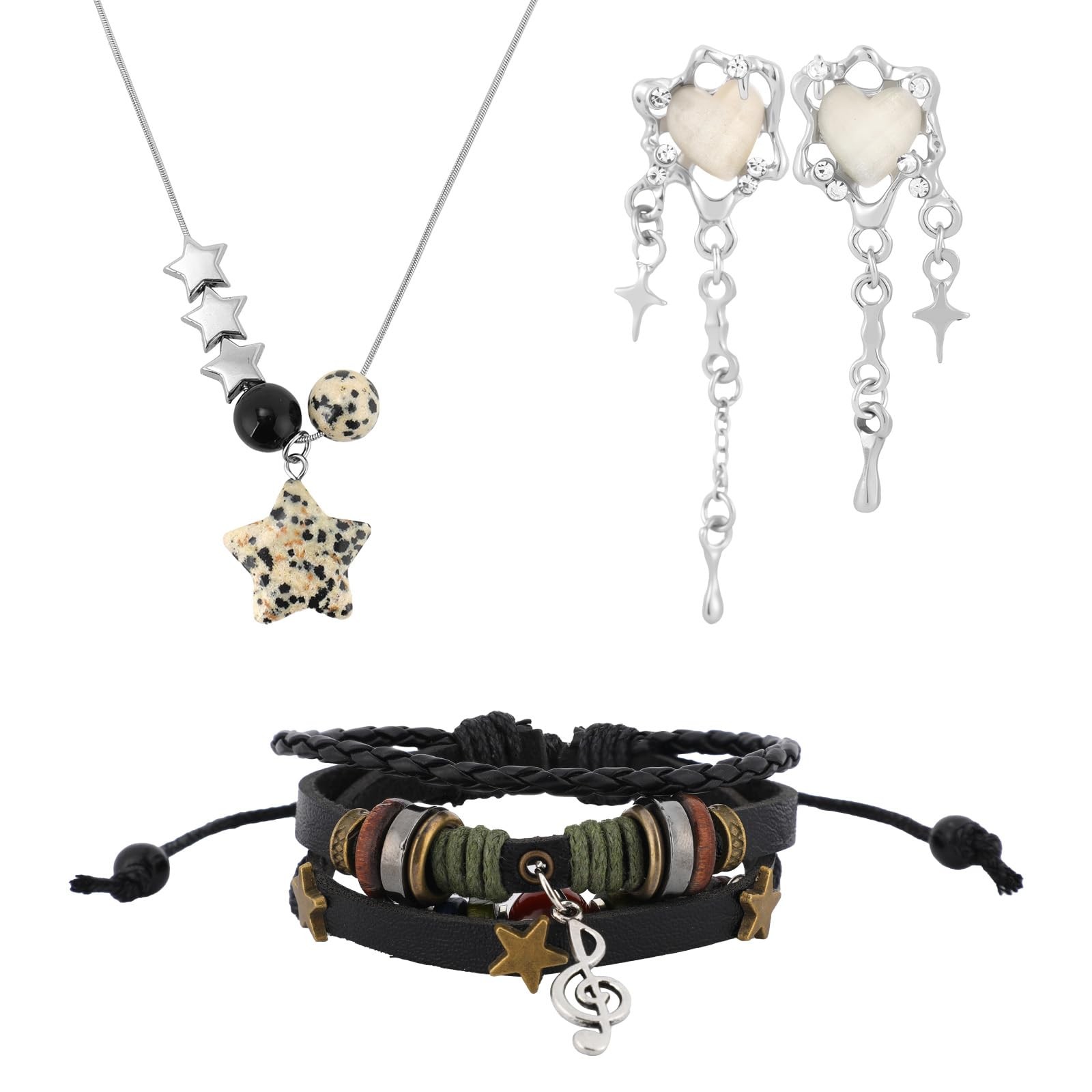 Mikovivi Y2K Jewelry Set for Women, Star Medium, as shown in the picture