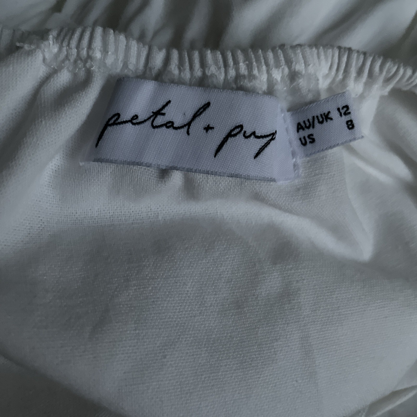 Petal and Pup Karine Halter Open Back 100% Cotton Dress – White Size 8/Medium