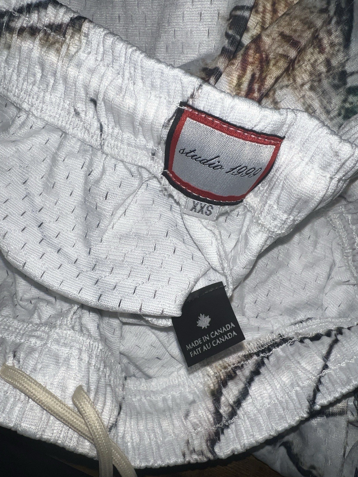 NEW! Studio 1999 Mesh Shorts – Forest Camo Shorts White Size XXS