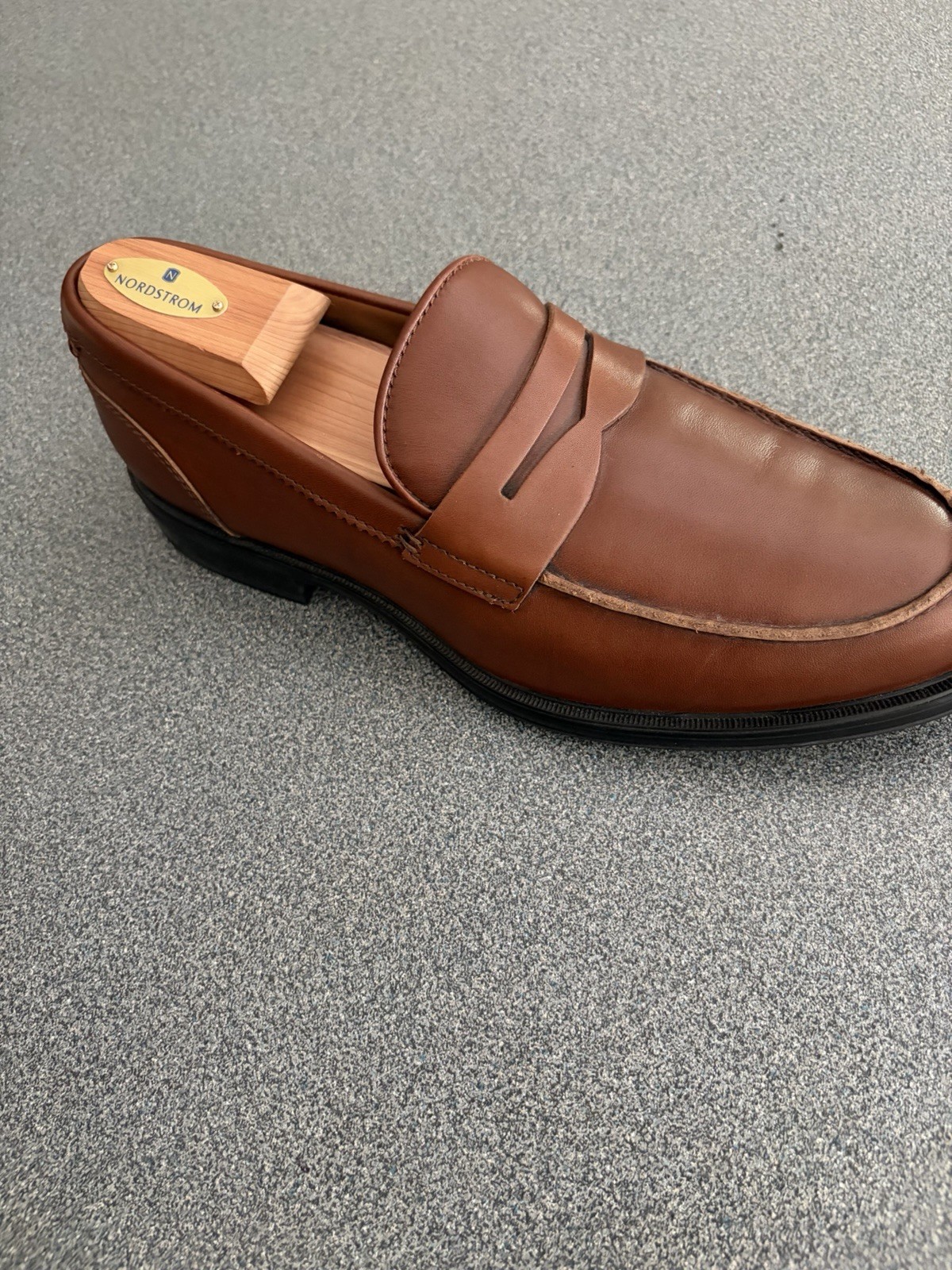 Aquatalia Men Waterproof Calf Leather Cognac Loafers SZ.11.5