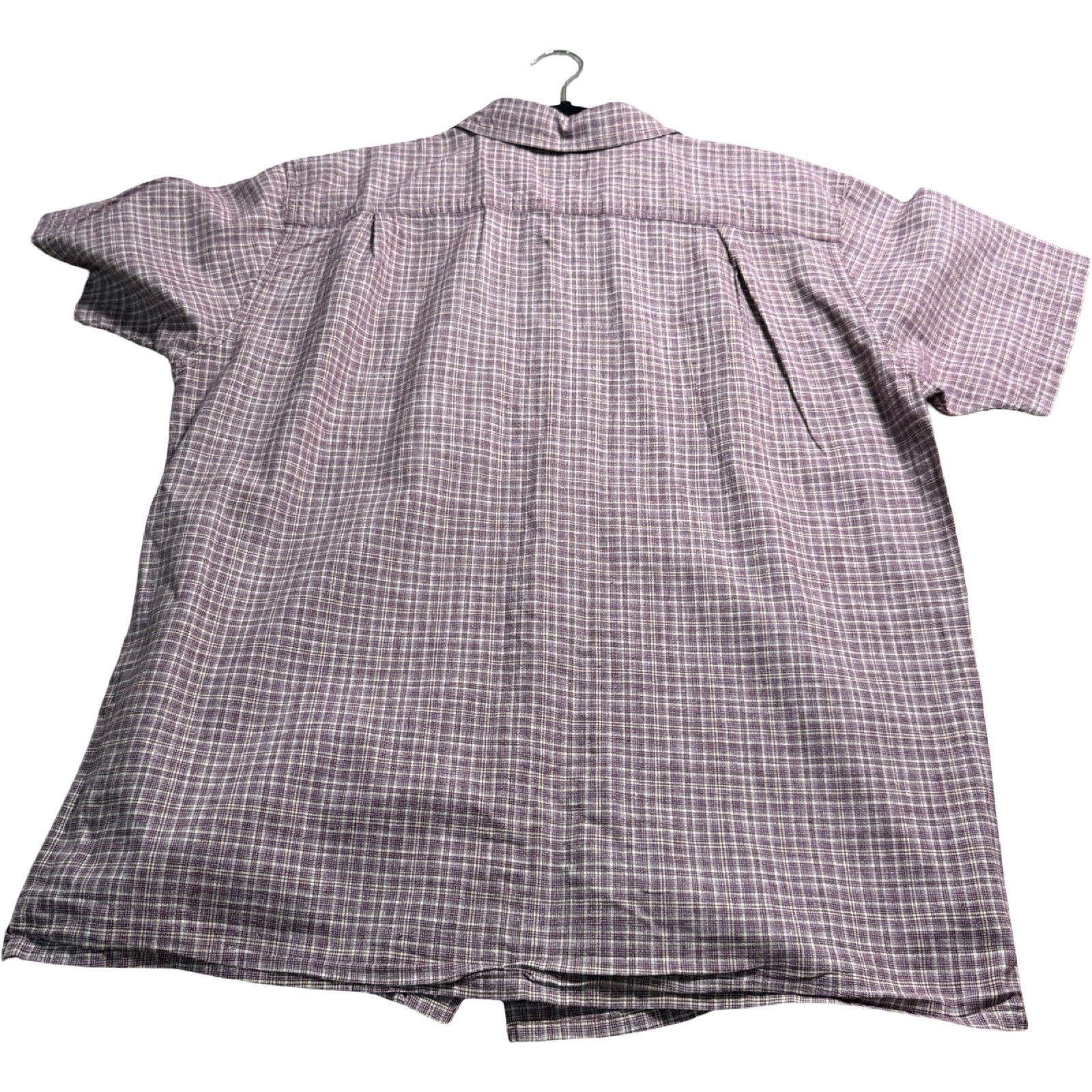 Patagonia Button Up Shirt Mens XL Purple Plaid Good Hemp Organic Cotton 53139