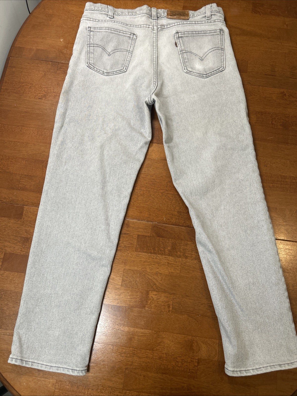 Vintage Levi’s 540 Jeans Men’s Size 36×30 Gray Flex Denim Brown Tab 90s