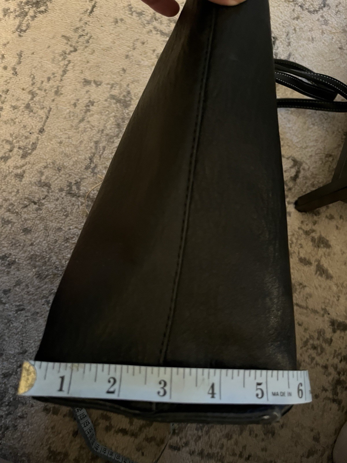 Calvin Klein Black Large Pebbled Logo Tote Gold Hardware Zip Lined Bag Charm
