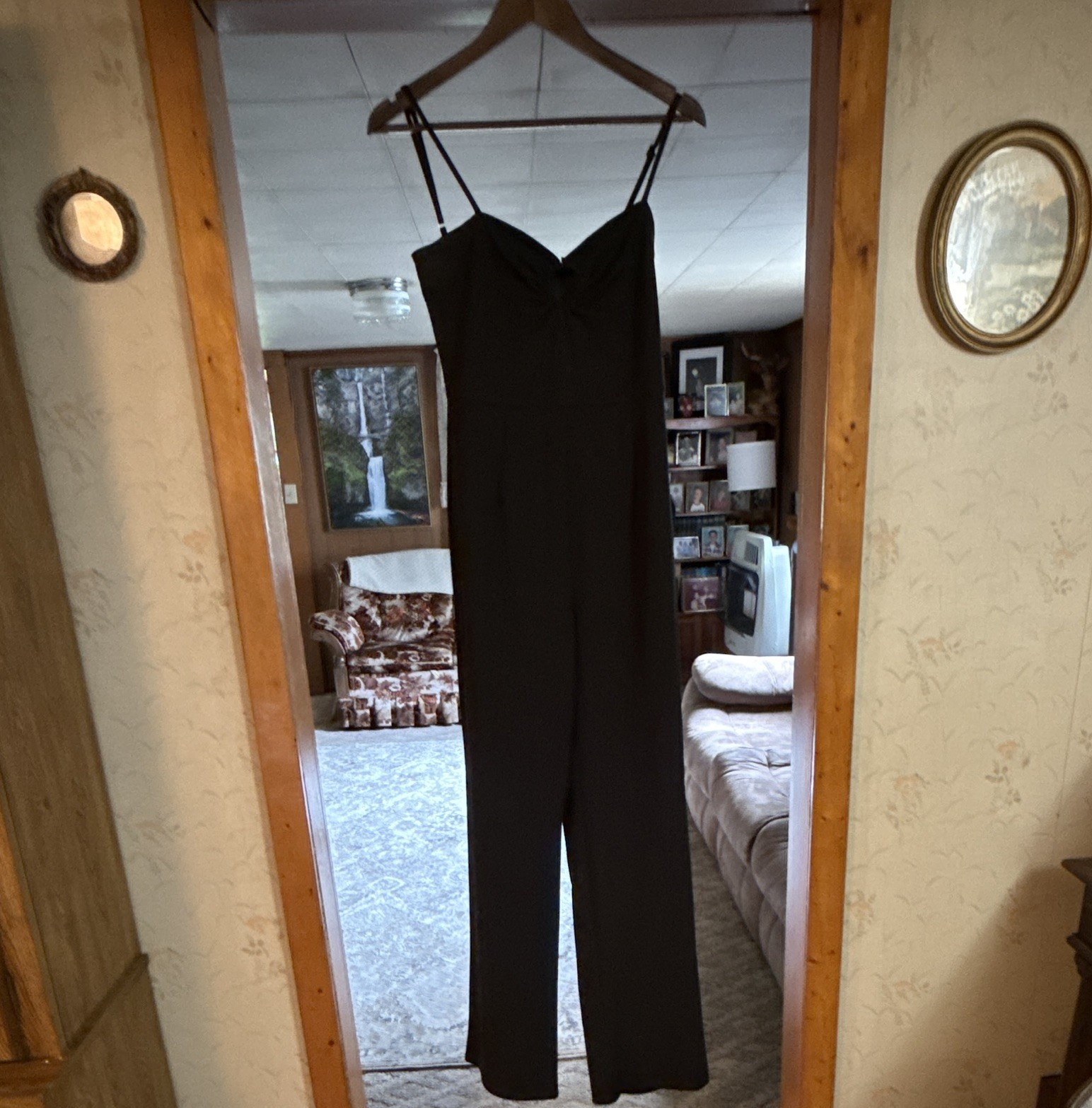 Willow+Root Black V-Neck Sleeveless Strappy Jumpsuit Adjustable Straps M