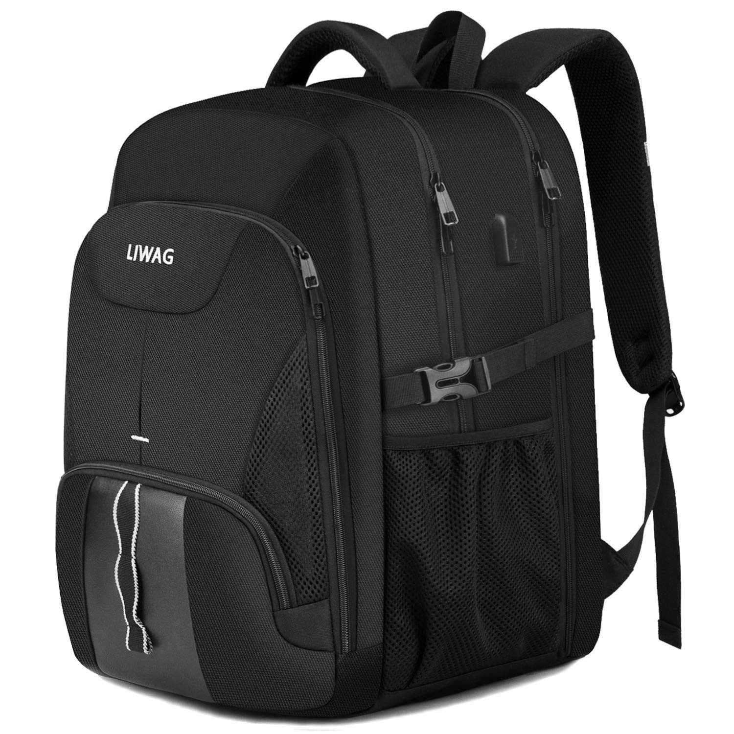 Extra Large Backpack for Men 50L,Water Resistant 17.3 inch Travel Laptop Back…