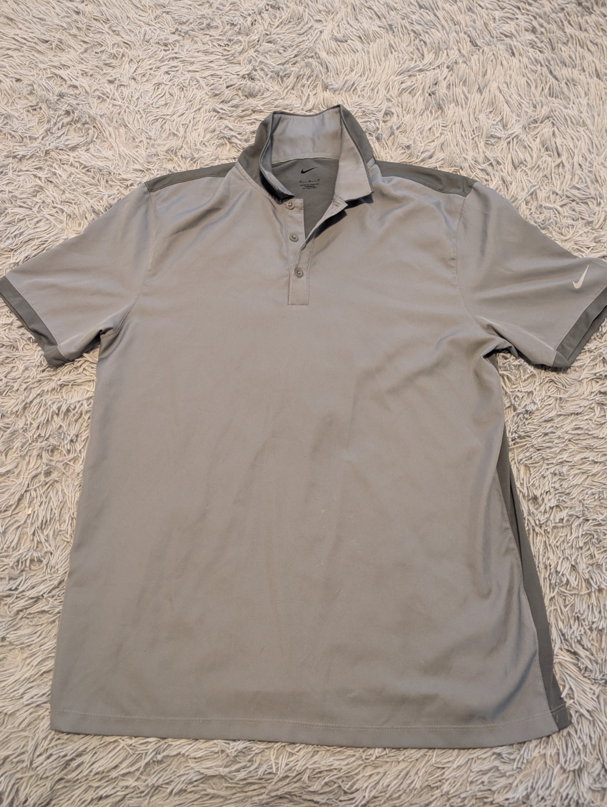 Nike Dri-FIT Men’s Golf Polo Shirt in Two Tone Grey Mens Medium