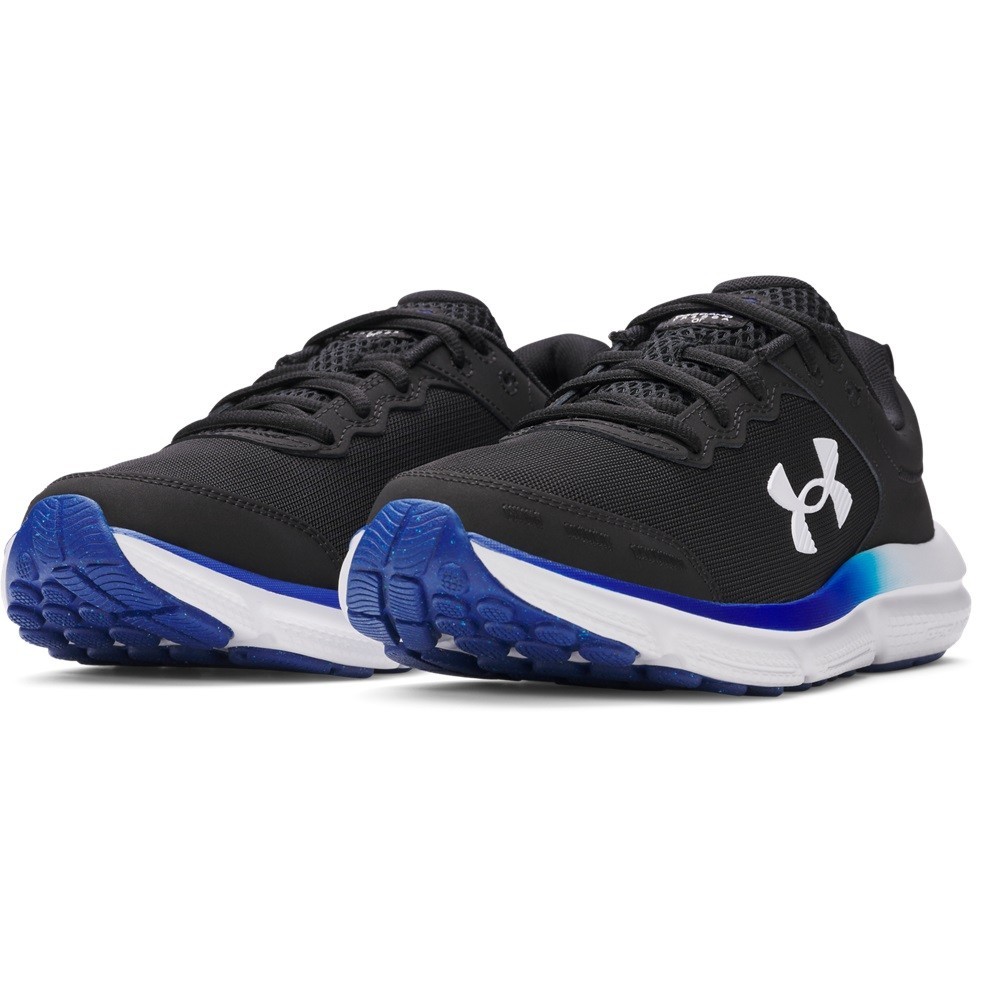 Under Armour 3026175 Men’s UA Charged Assert 10 Shoes, Black/Royal, Size 12