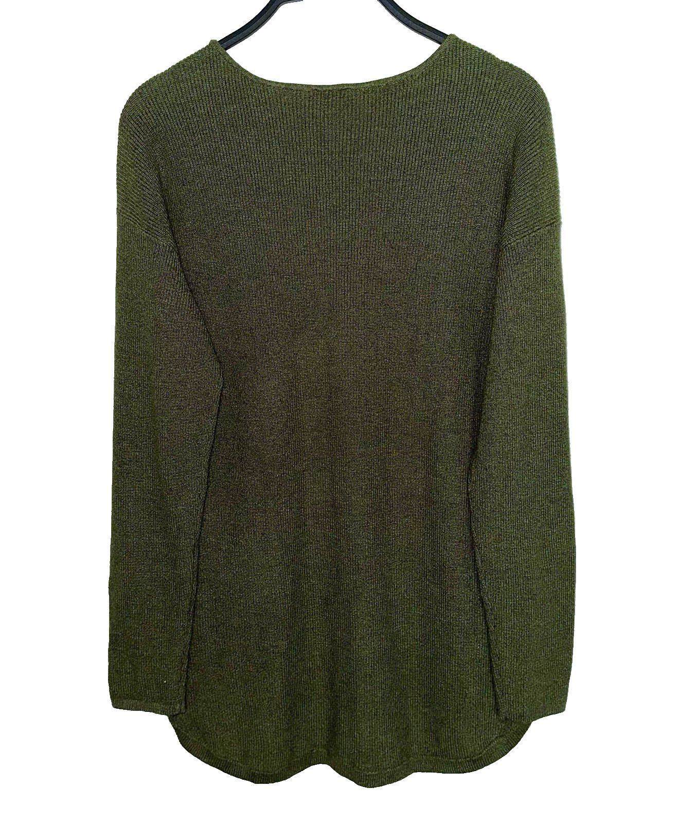 New NWT $89 TALBOTS Size Large Pullover Sweater Cotton Cashmere Blend Green