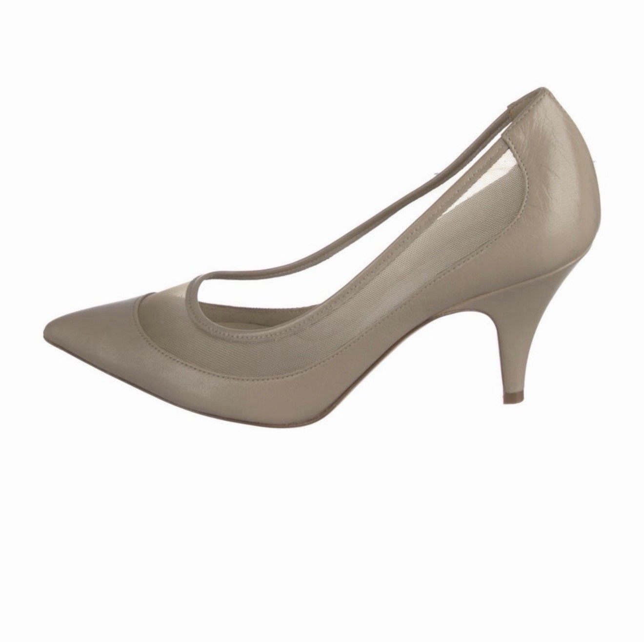 Khaite Leather Mesh Accents Pumps New 37 7