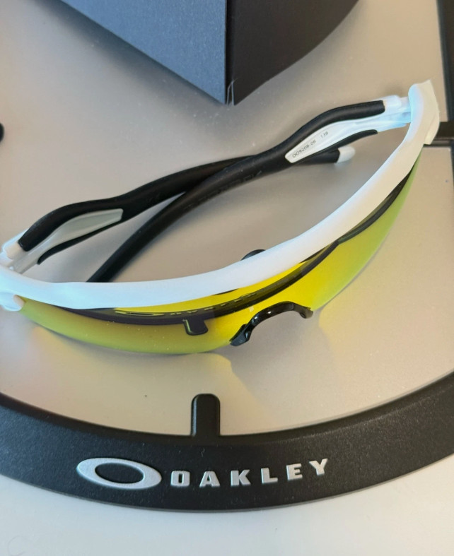 New Oakley Radar EV Patn Sunglasses Matte White Frame Prizm Orange Lenses OO9208
