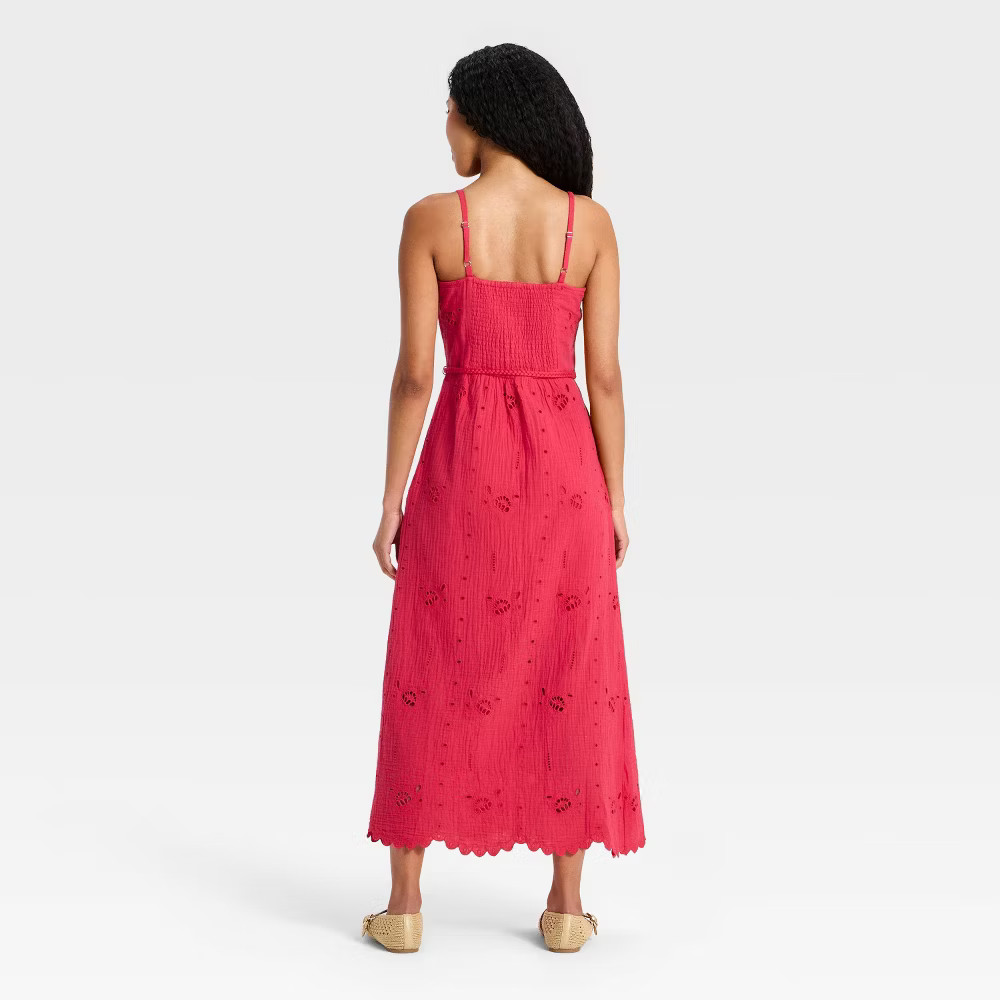 Women Crafted Midi Sundress – Universal Thread Red S