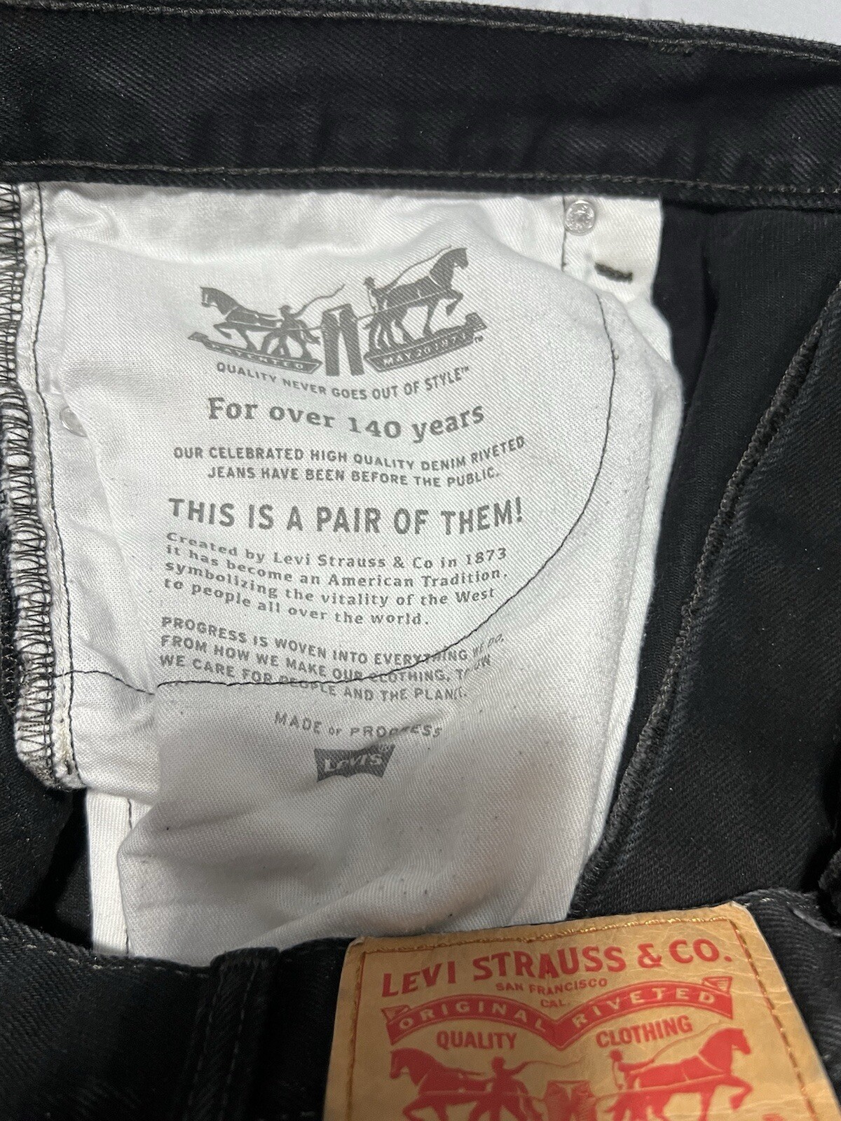 Levi Strauss Jeans Vintage Black Men’s W42” X L30” Worn Very Little Great Condit