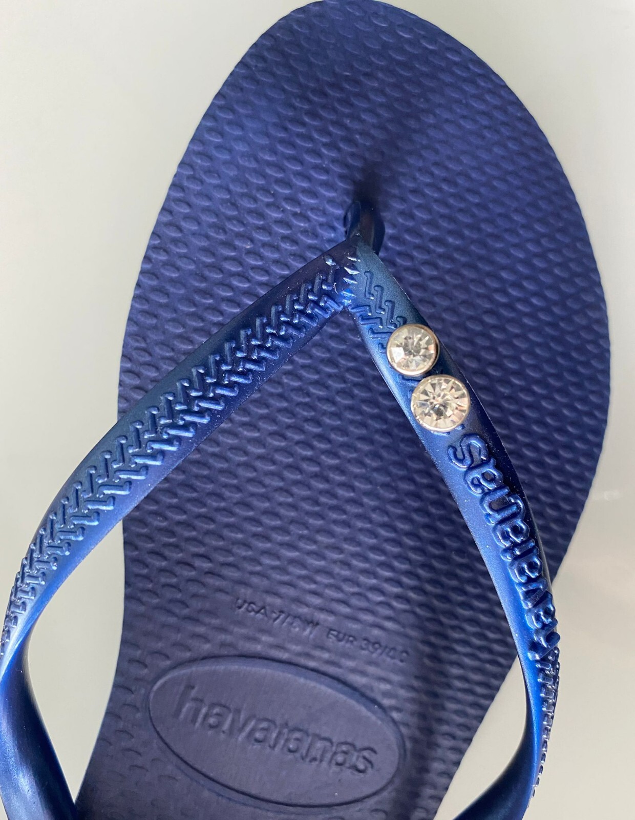 Havaianas Slim Flip Flops Women with 2 Crystals and Personalized
