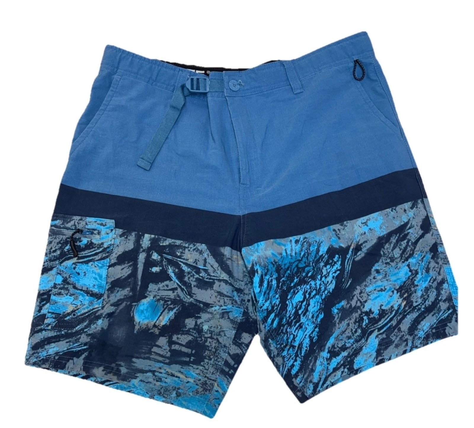 Realtree Fishing Mens Hybrid Shorts Blue Size S(28/30)
