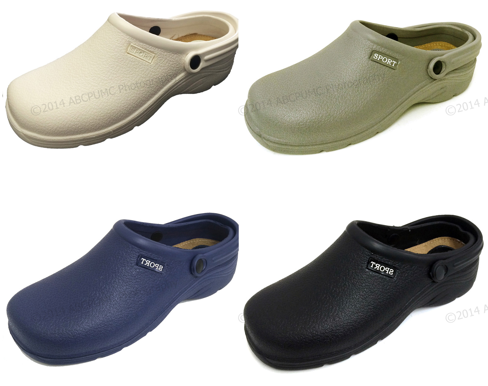 Men’s Clogs Shoes Gardening Nursing Hospital Slip-on Casual Sandals, Sizes: 7-12