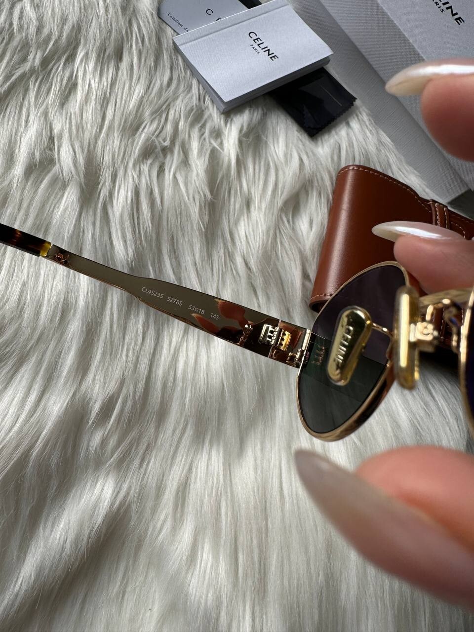 Celine Sunglasses Triomphe Gold Metal Fram