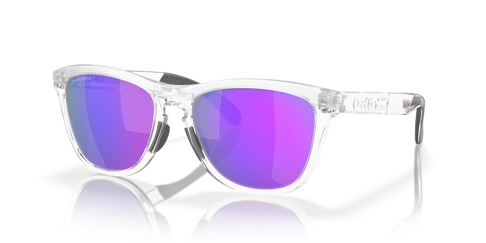 Oakley Frogskins Range Matte Clear/Prizm Violet 55 mm Sunglasses OO9284-1255