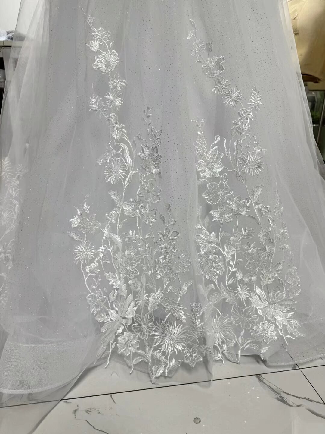 Classic Wedding Dresses A Line Off Shoulder Elegant Sweep Train Bridal Gowns