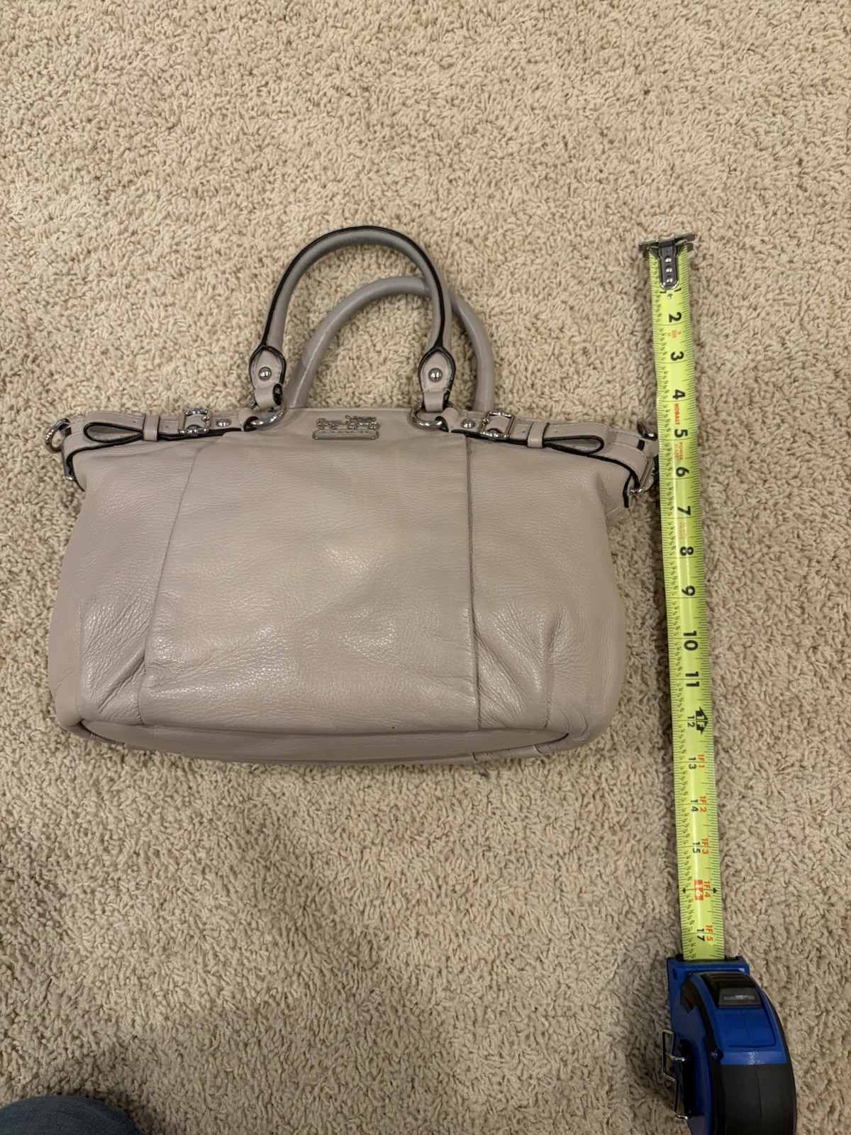 COACH MADISON SOPHIA in Bone, ITALIAN PEBBLED LEATHER SATCHEL. Very Nice