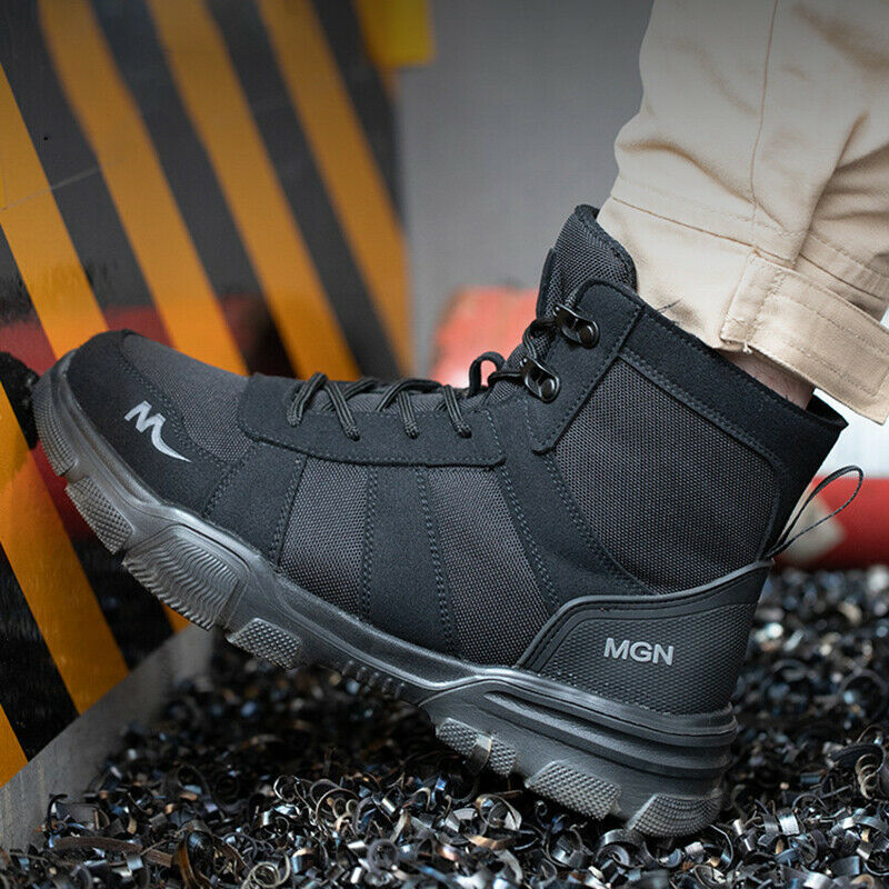 Puncture-Proof Male Work Boots Indestructible Safety Shoes Men Steel Toe Shoes