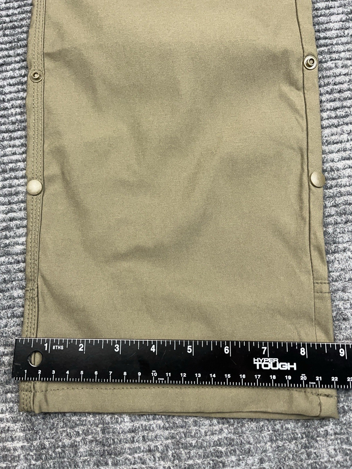 PrAna Stretch Zion Pant Green Men’s 32×30 Straight Fit Cargo Roll UP Olive NWT