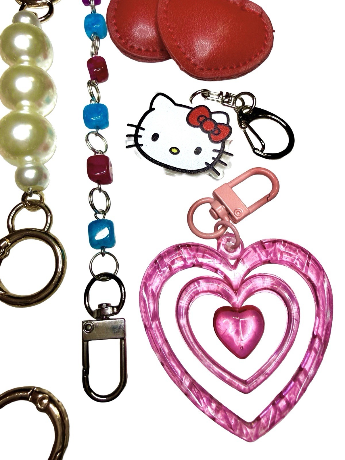 24 Piece Bag Accessory Lot | Chain Extenders, Keychains, Bag Charms NWOT Bundle