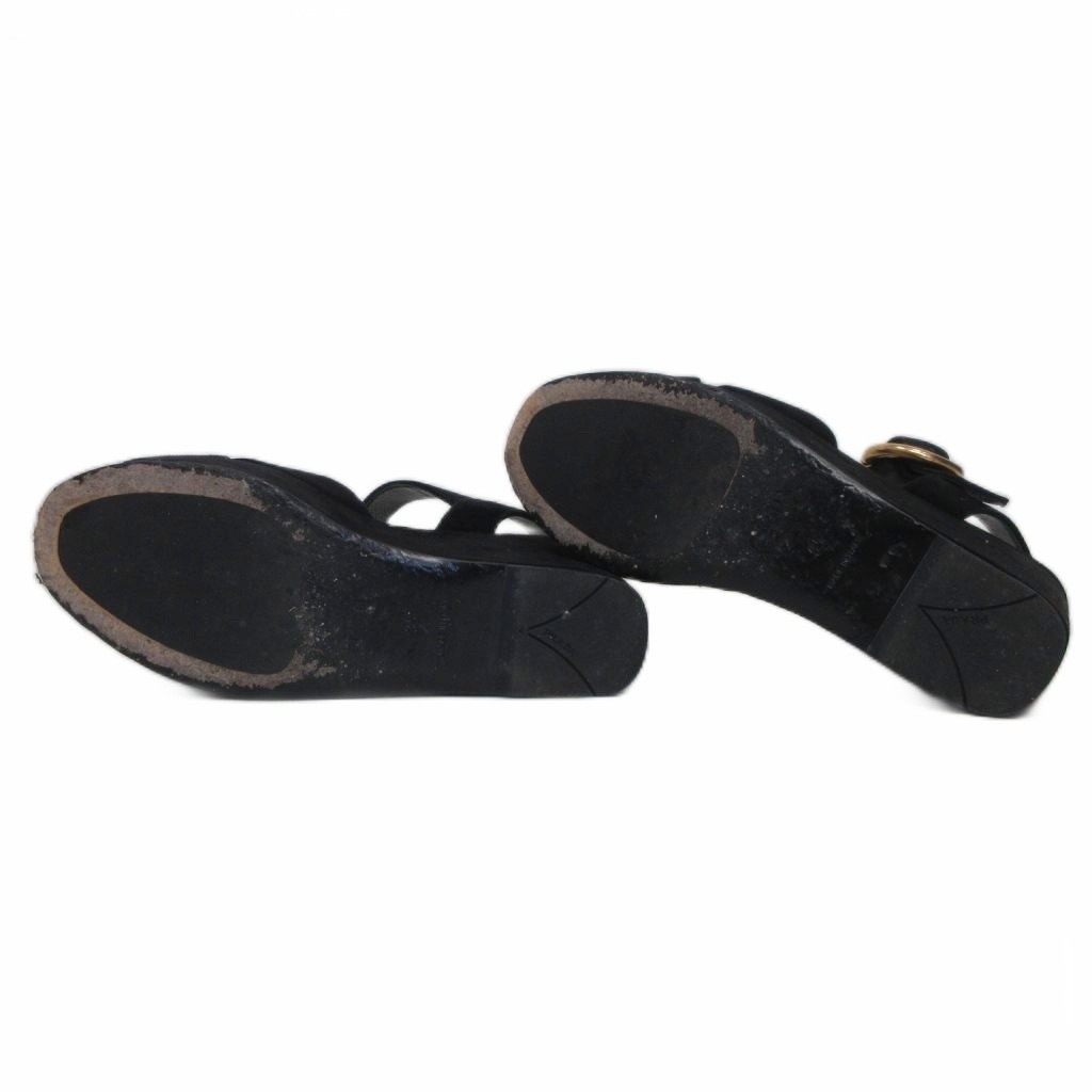 Prada Platform Sandals Suede Black Women’s Size EU35/US5
