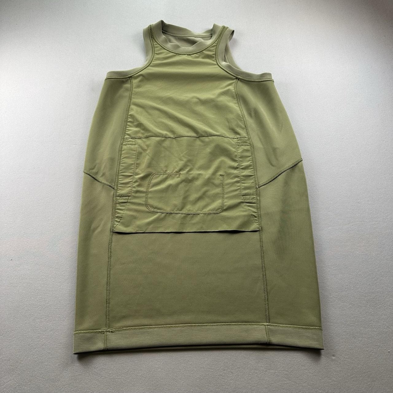 Lululemon Dress Womens 6 Olive Green Bronze Softstreme Back In Action Athletic