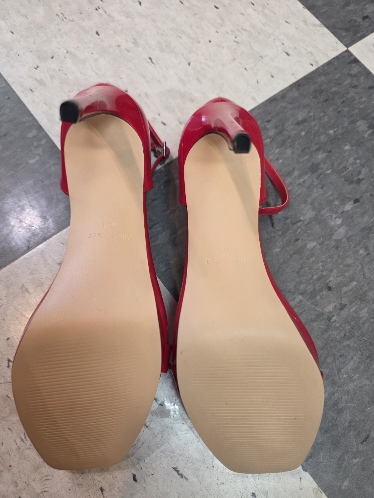 Nine West Red Platform High Heel Stiletto Sandal Womens size 10