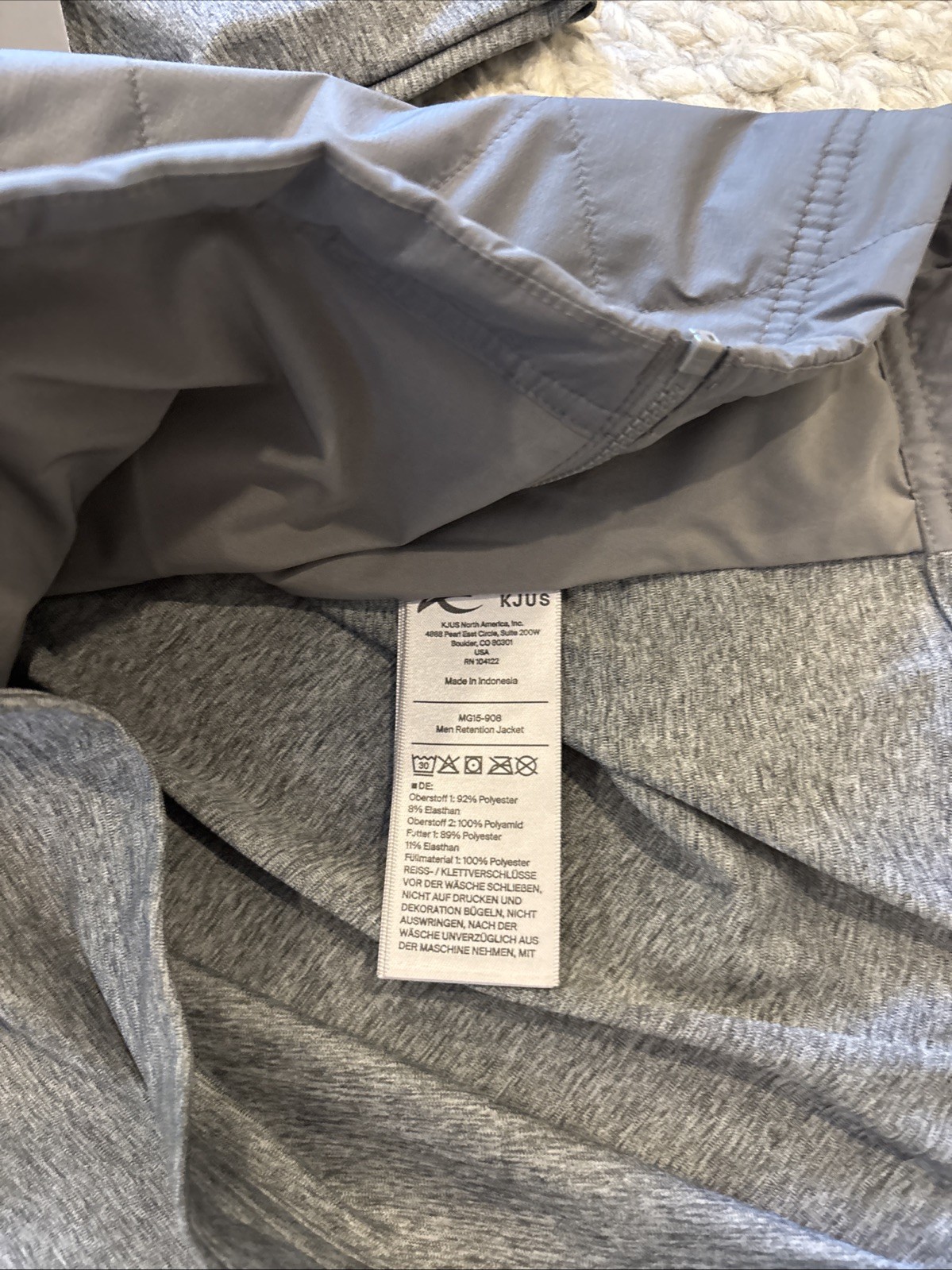 NWT $285 KJUS Golf Men Full Zip Retention Performance Jacket Medium Gray S / 48