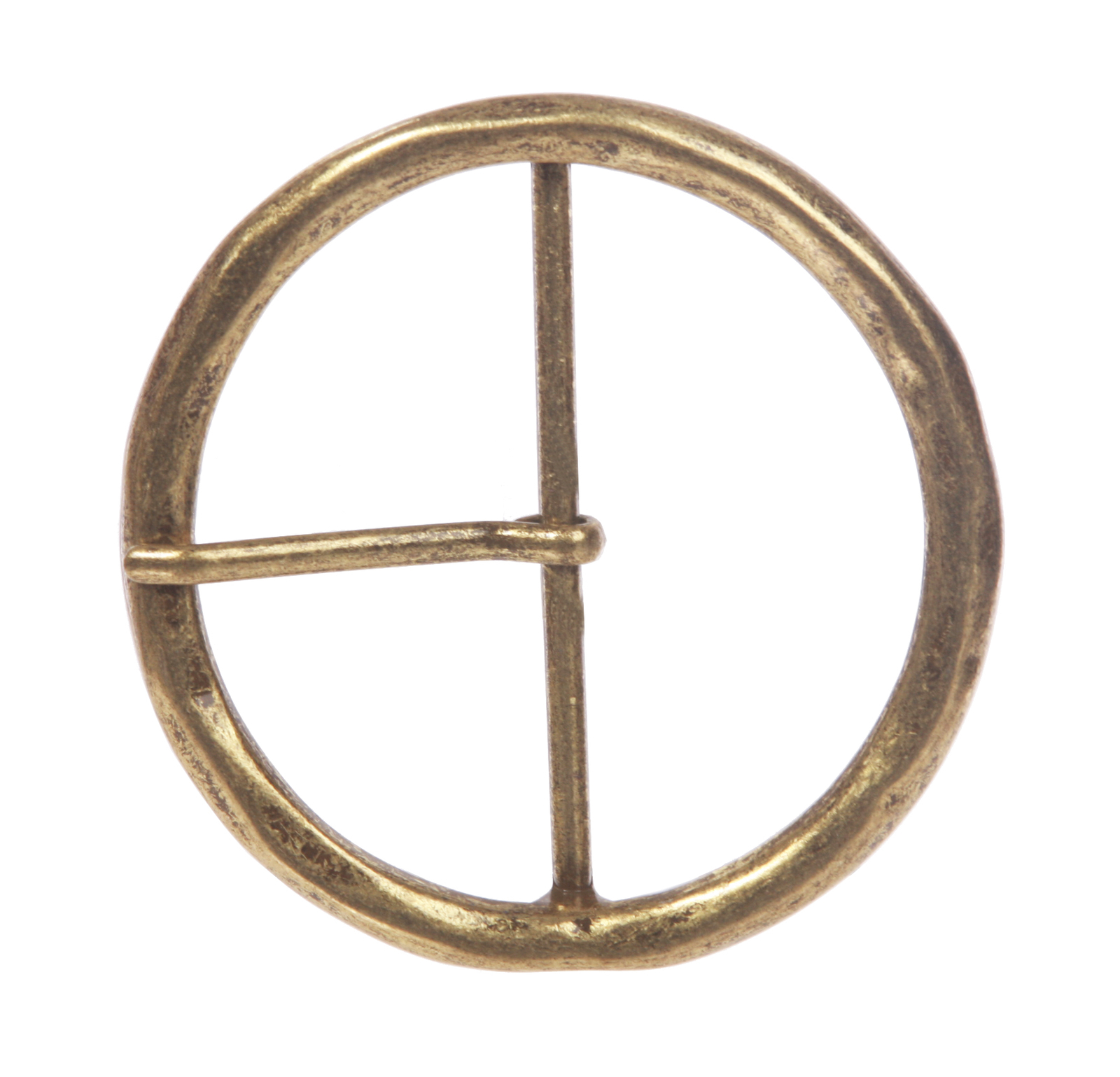 2 3/4″ (70 mm) Single Prong Round Circle Center Bar Belt Buckle