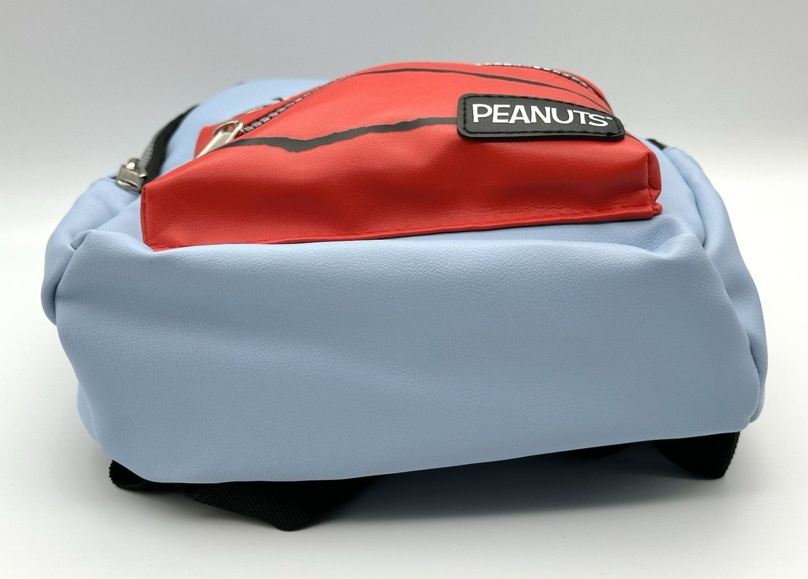 NWT Peanuts Snoopy Sleeping Faux Leather Blue Mini Backpack Purse Bag Diaper Bag