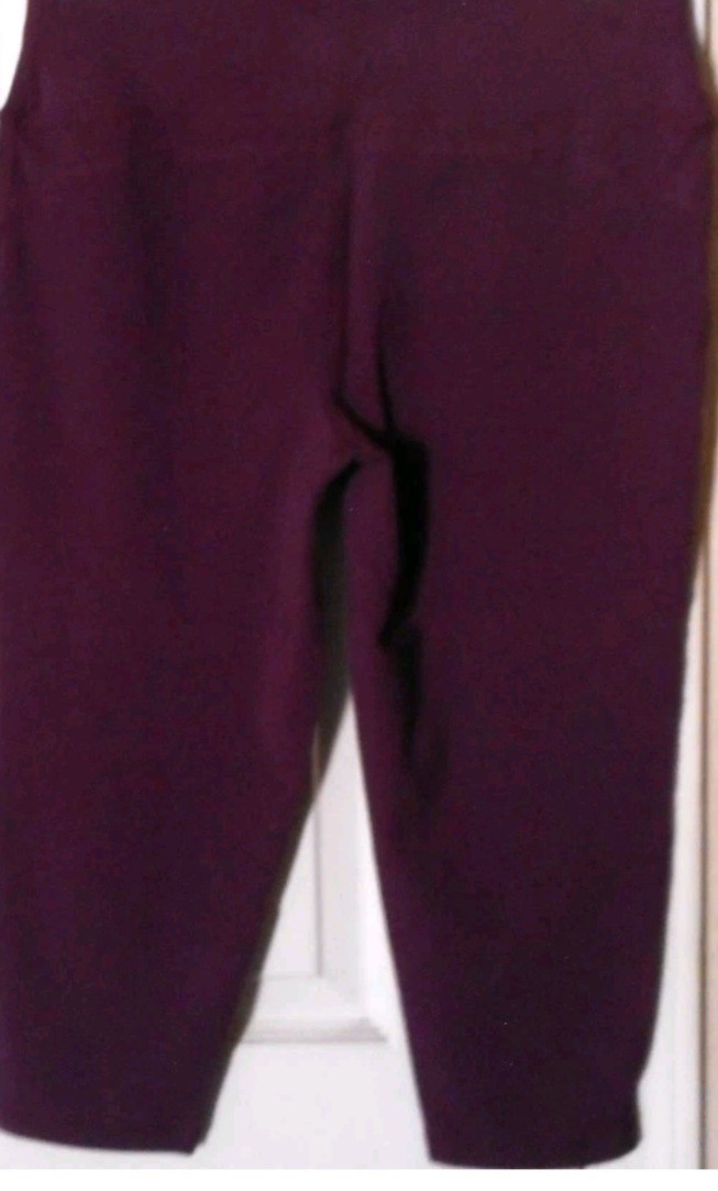 Green Apple L Purple Capri Short Bamboo Blend Leggings