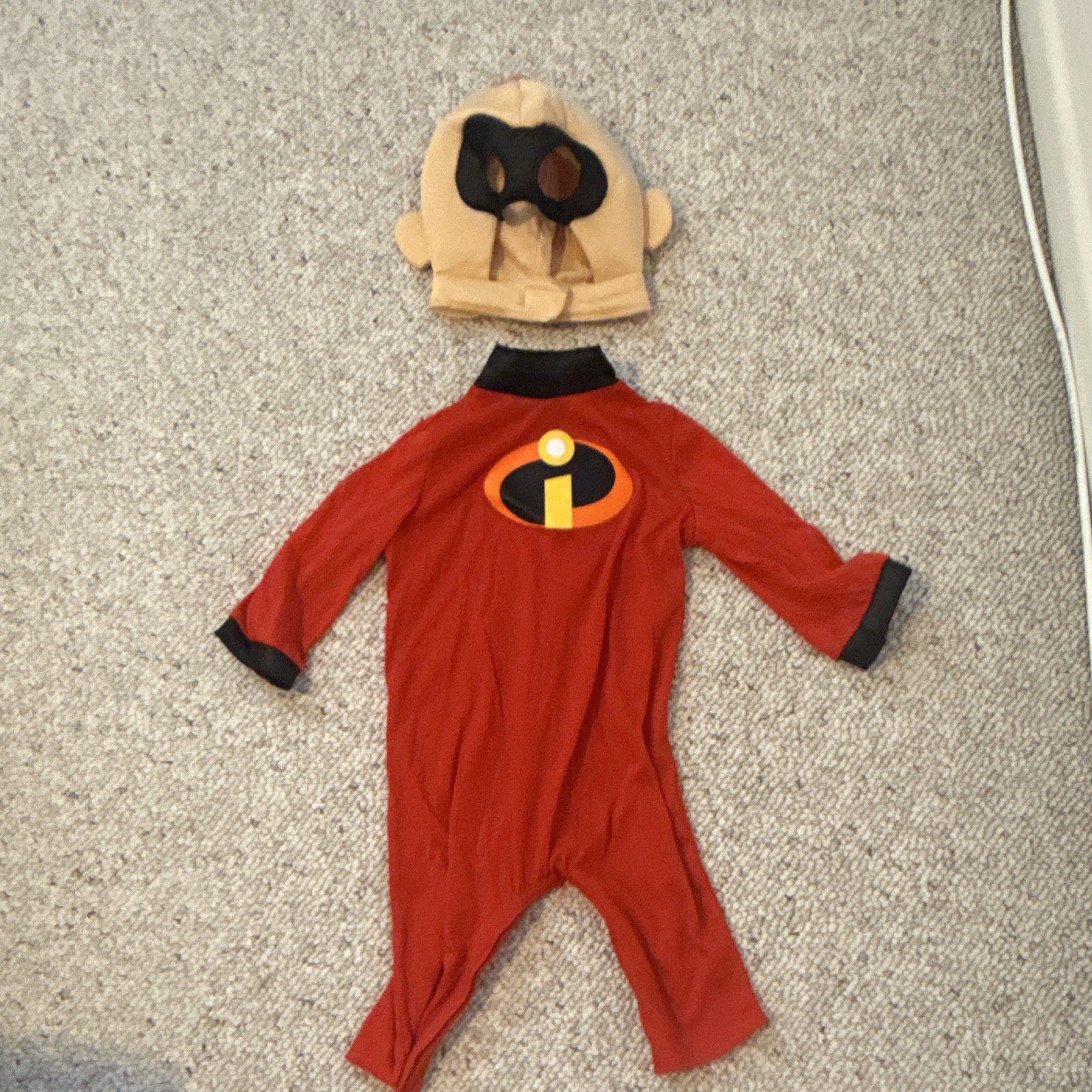 Disney Pixar Incredibles 2 Jack-Jack Infant Costume 6-12M Snap, Red/Black