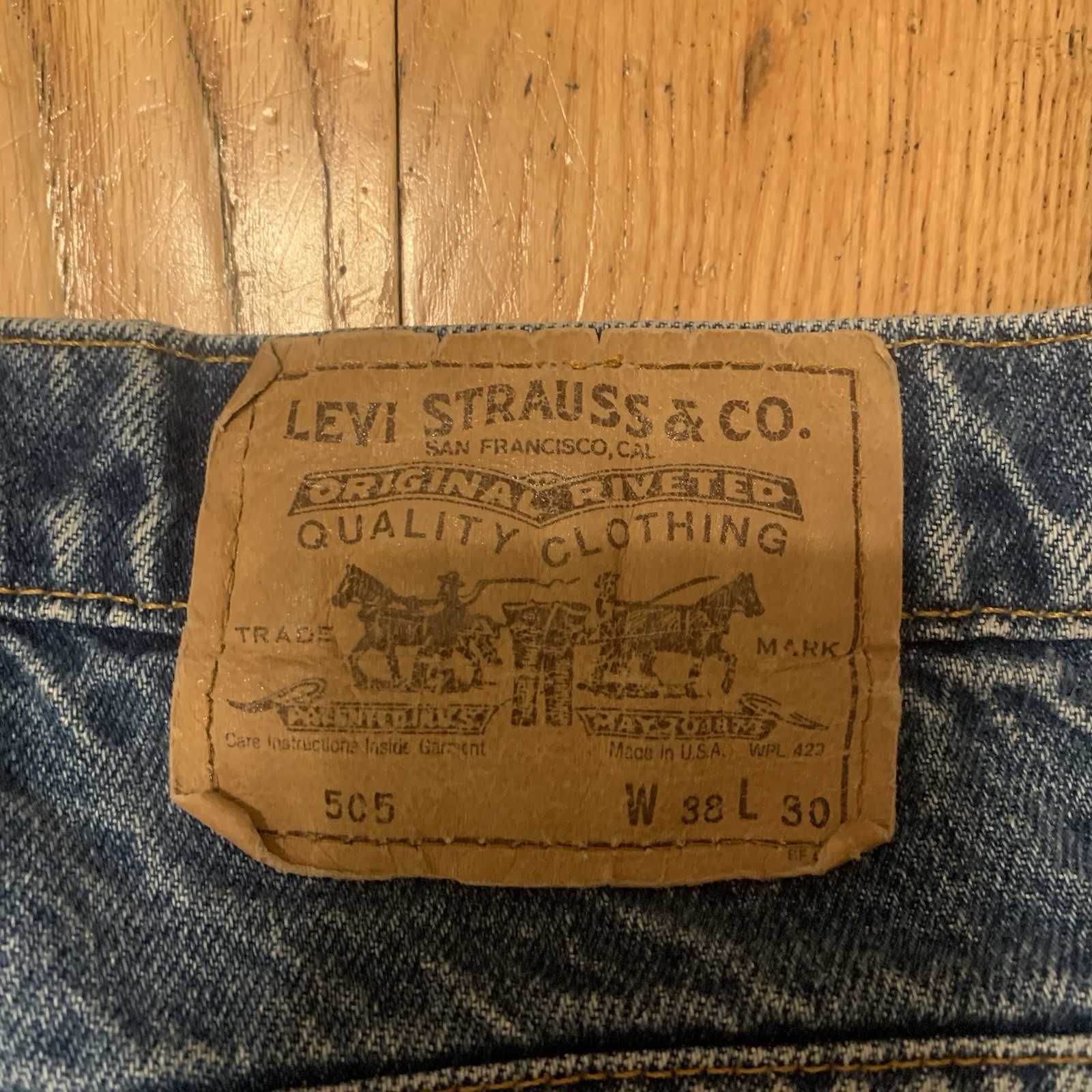 Vtg Levis Orange Tab 505 Men’s 36×30 Regular Fit Blue Jeans Made In USA