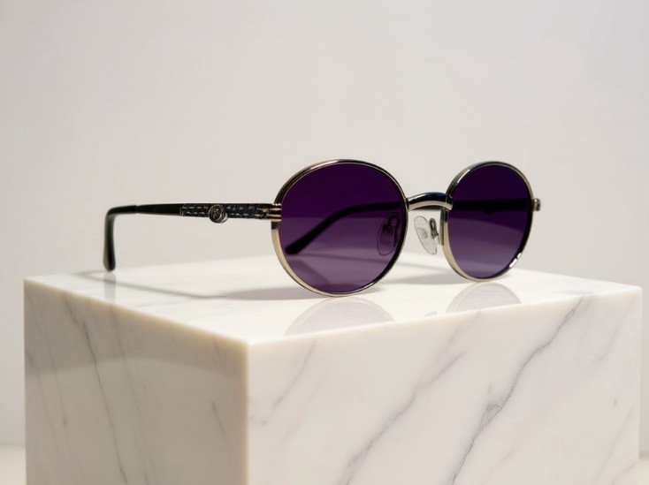 Bonano Silver Black Sunglasses Oval Glasses Luxury Designer Eyeglasses